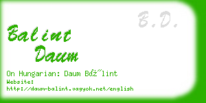 balint daum business card